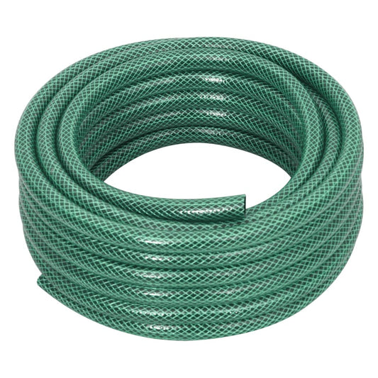vidaXL Garden Hose with Fitting Set Green 0,5" 10 m PVC