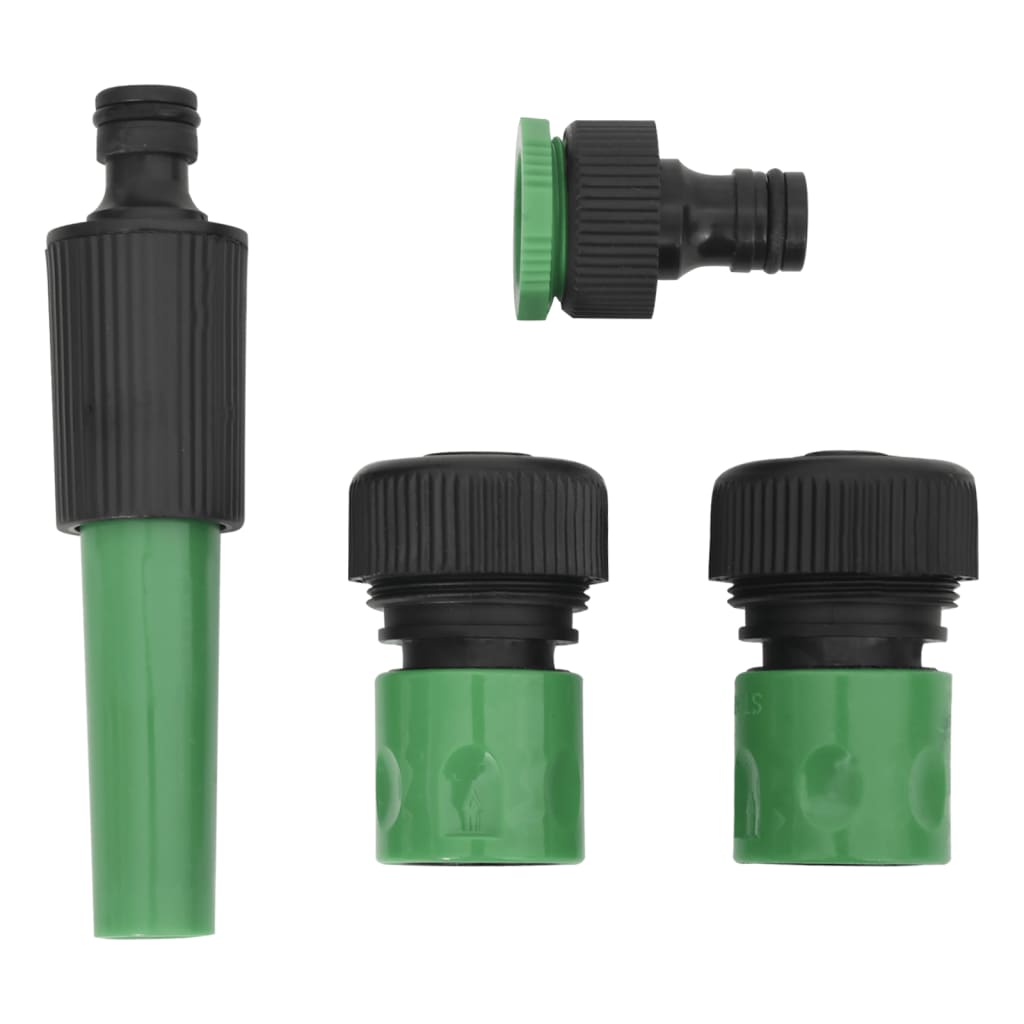 vidaXL Garden Hose with Fitting Set Green 0,5" 20 m PVC