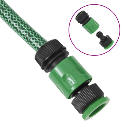 vidaXL Garden Hose with Fitting Set Green 0,5" 20 m PVC