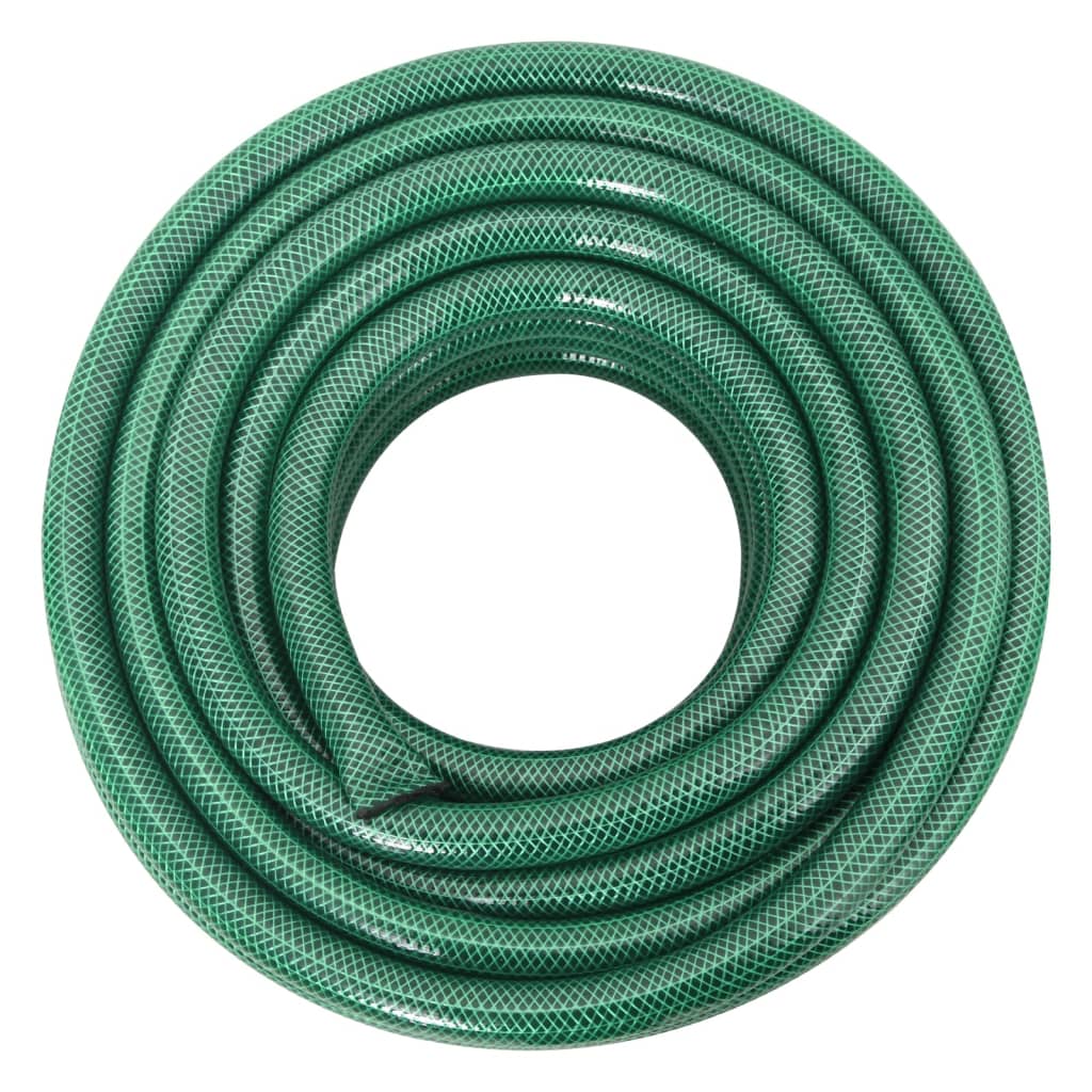 vidaXL Garden Hose with Fitting Set Green 0,75" 20 m PVC