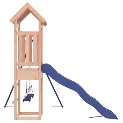 vidaXL Outdoor Playset | Natural wood, Blue | Solid Douglas Fir wood | Large