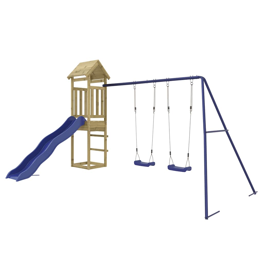 vidaXL Outdoor Playset | Pine | Vacuum pressure treated pinewood | Large