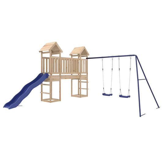 vidaXL Outdoor Playset | Blue | Solid Pine Wood | Large | Durable | Playset