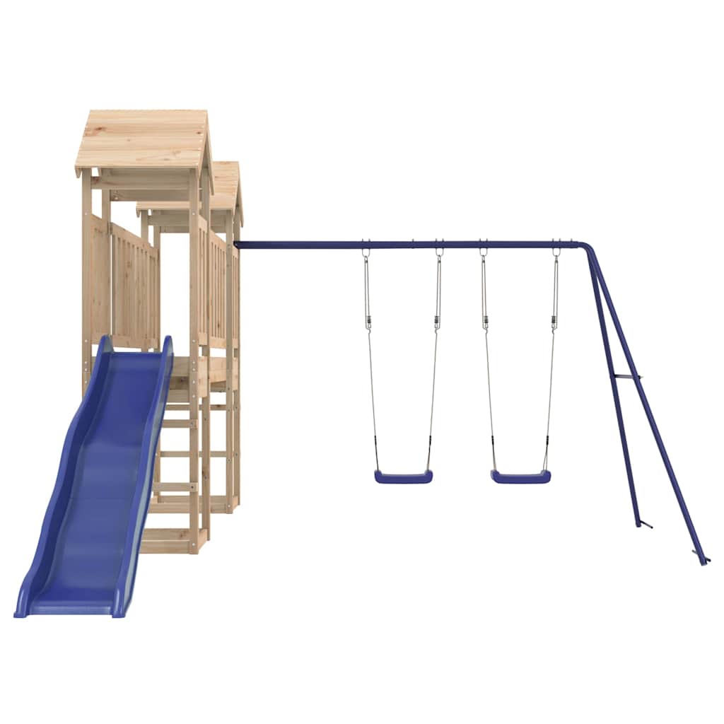 vidaXL Outdoor Playset | Blue | Solid Pine Wood | Large | Durable | Playset