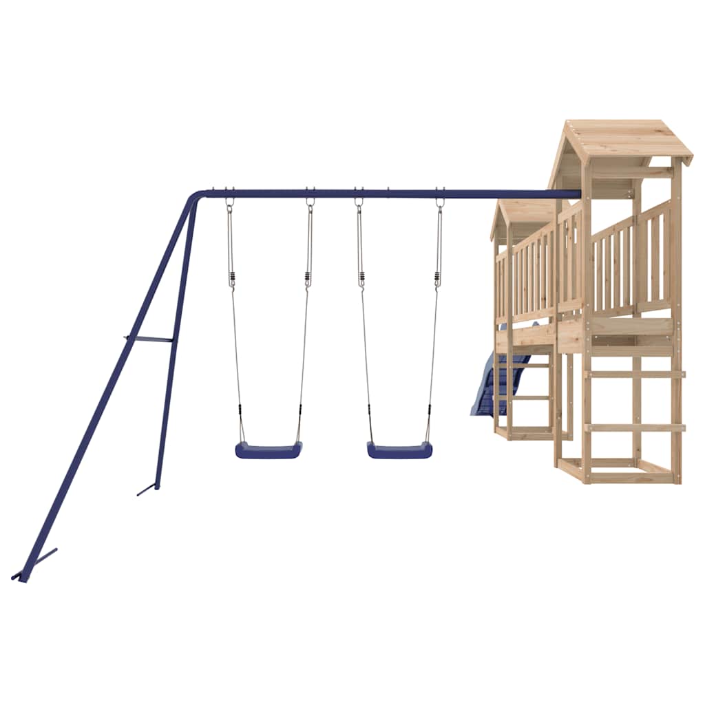 vidaXL Outdoor Playset | Blue | Solid Pine Wood | Large | Durable | Playset