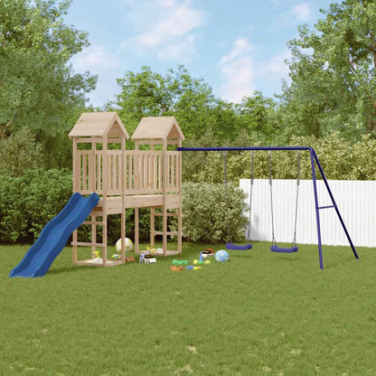 vidaXL Outdoor Playset | Blue | Solid Pine Wood | Large | Durable | Playset
