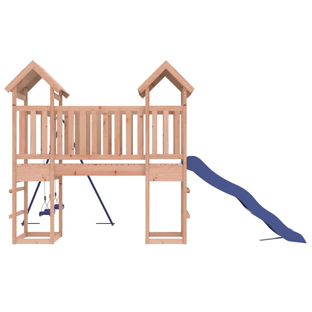 vidaXL Outdoor Playset | Blue, Brown | Solid Douglas wood, Polypropylene (PP)
