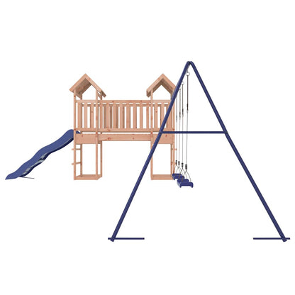 vidaXL Outdoor Playset | Blue, Brown | Solid Douglas wood, Polypropylene (PP)