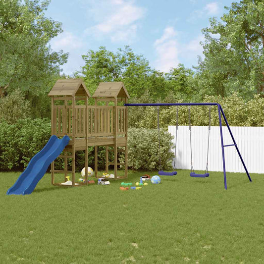 vidaXL Outdoor Playset | Pinewood | Treated for durability | Large | Playset