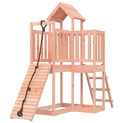 vidaXL Playhouse with Climbing Wall Solid Wood Douglas