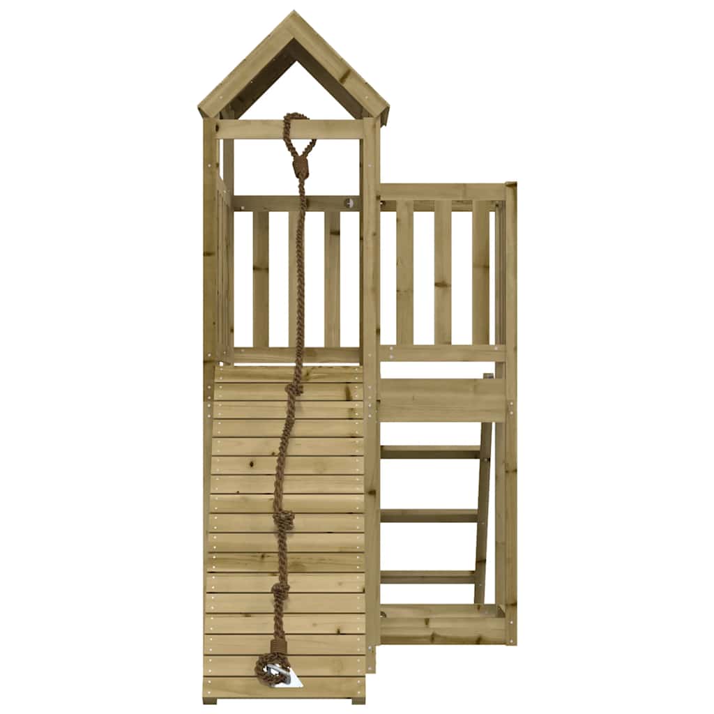 vidaXL Playhouse with Climbing Wall Impregnated Wood Pine