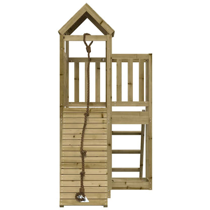 vidaXL Playhouse with Climbing Wall Impregnated Wood Pine