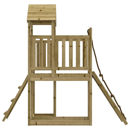 vidaXL Playhouse with Climbing Wall Impregnated Wood Pine
