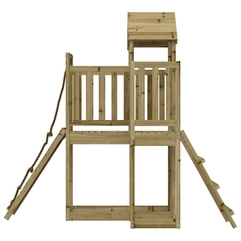 vidaXL Playhouse with Climbing Wall Impregnated Wood Pine