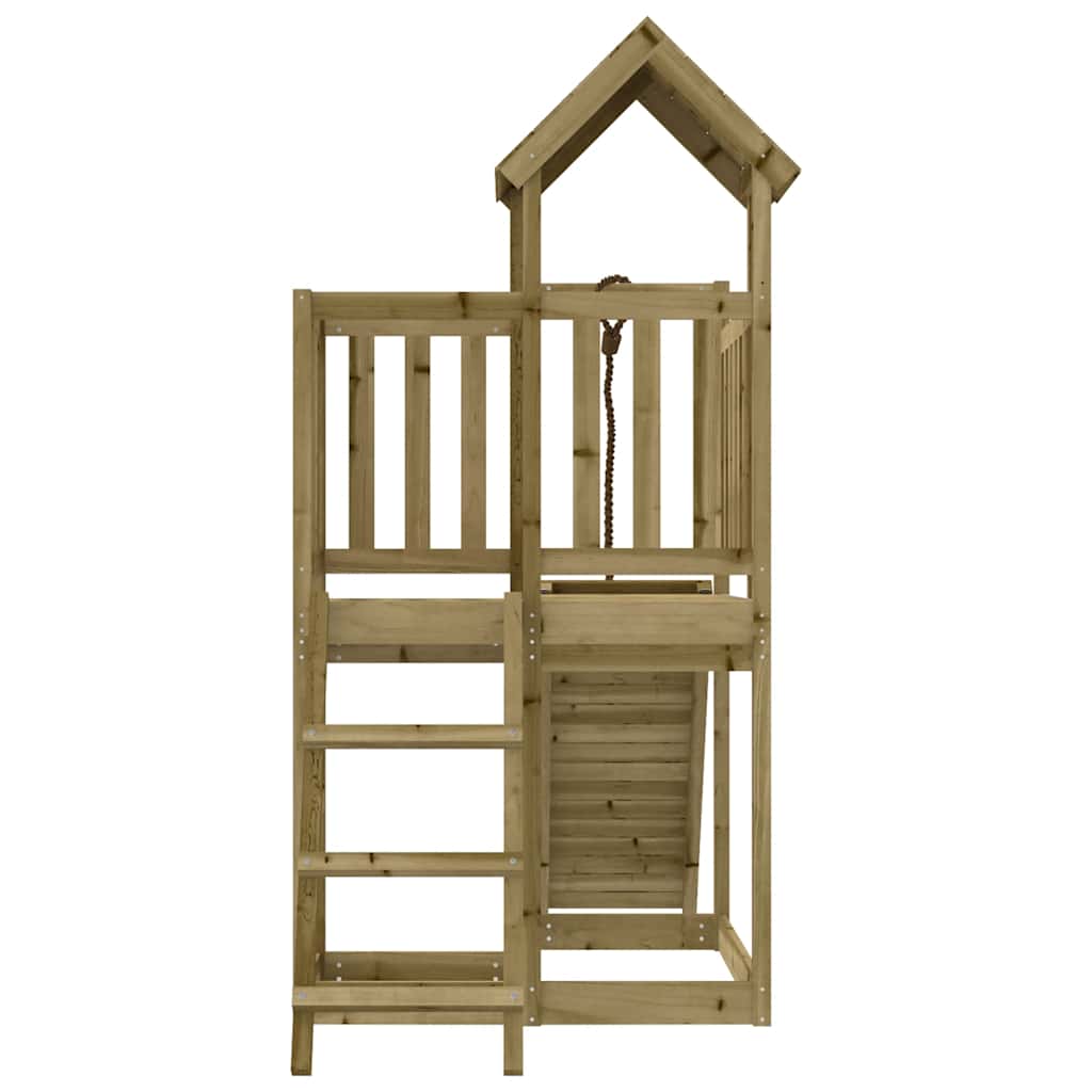 vidaXL Playhouse with Climbing Wall Impregnated Wood Pine