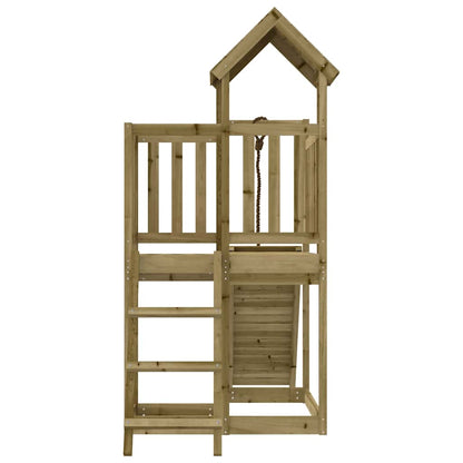 vidaXL Playhouse with Climbing Wall Impregnated Wood Pine