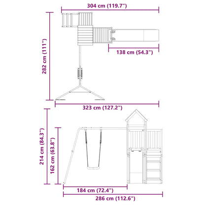 vidaXL Outdoor Playset Solid Wood Pine