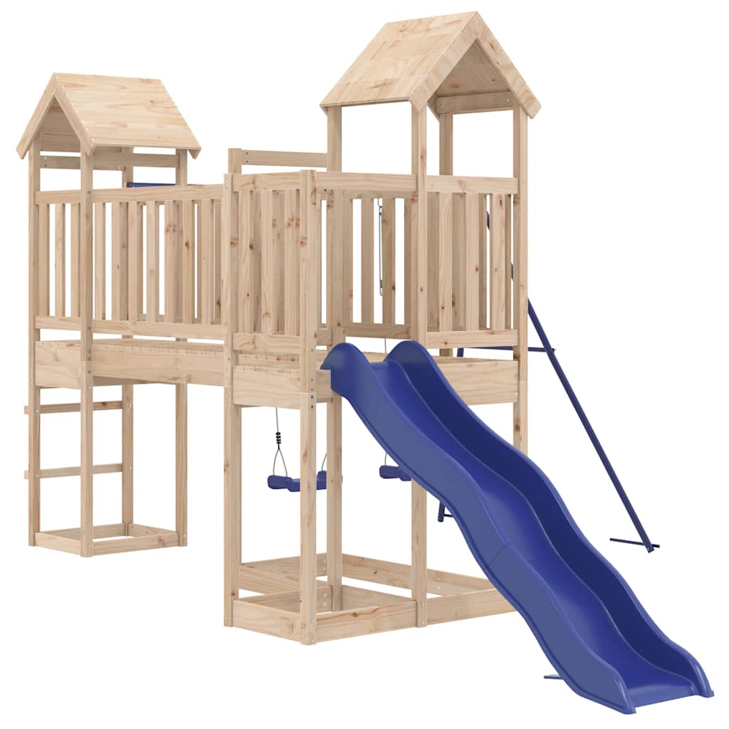 vidaXL Outdoor Playset | Natural wood | Solid pine wood | Large | Seats Many