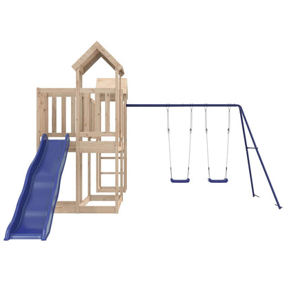 vidaXL Outdoor Playset | Natural wood | Solid pine wood | Large | Seats Many