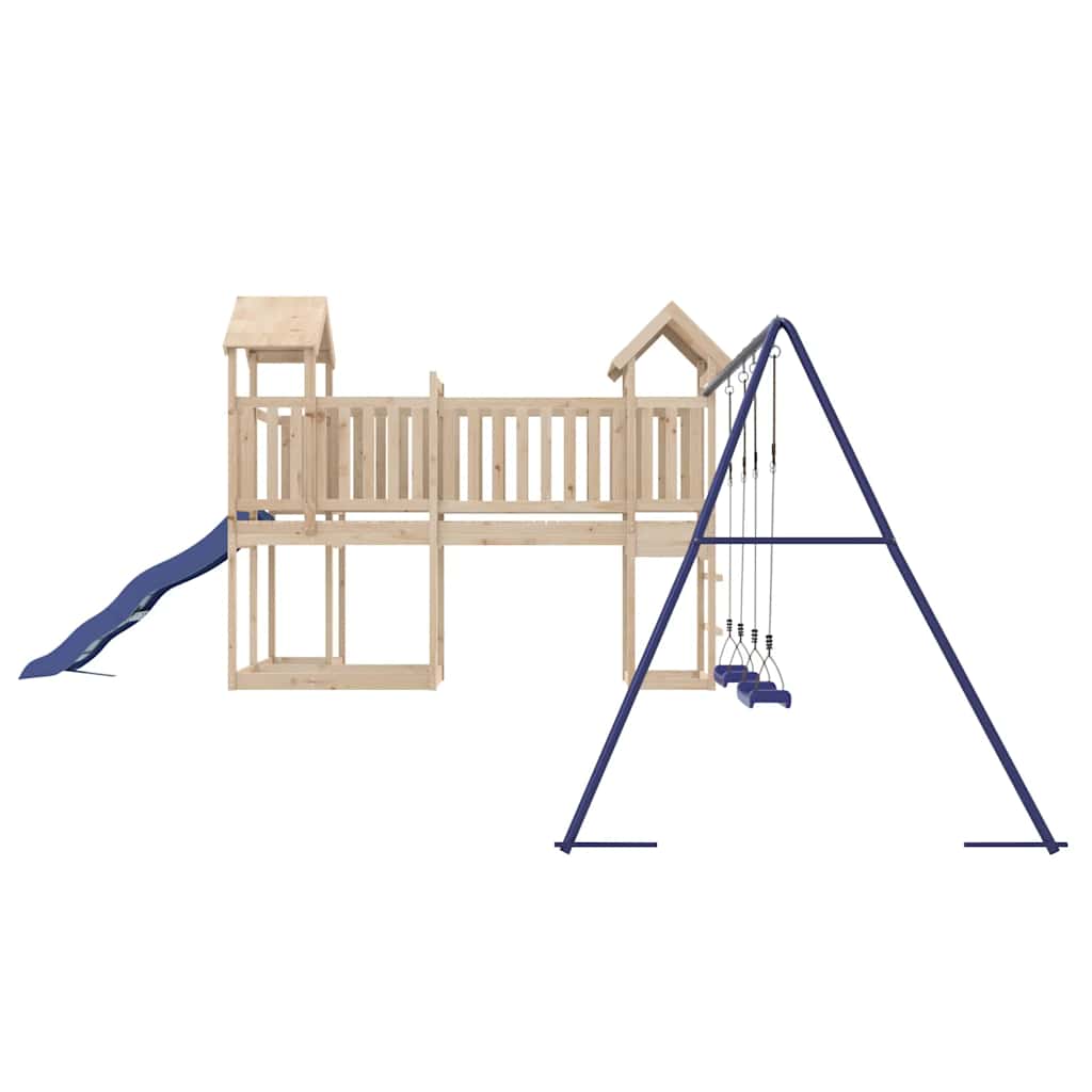 vidaXL Outdoor Playset | Natural wood | Solid pine wood | Large | Seats Many