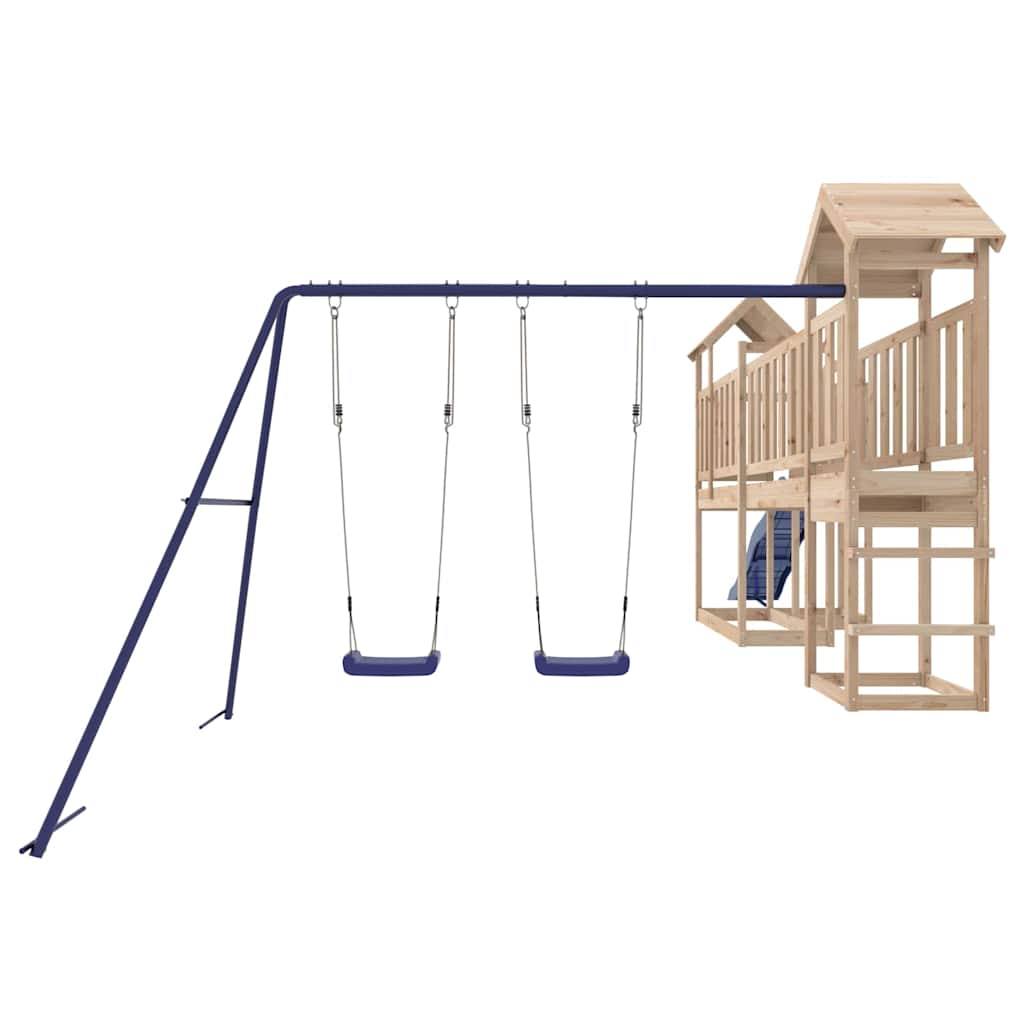 vidaXL Outdoor Playset | Natural wood | Solid pine wood | Large | Seats Many