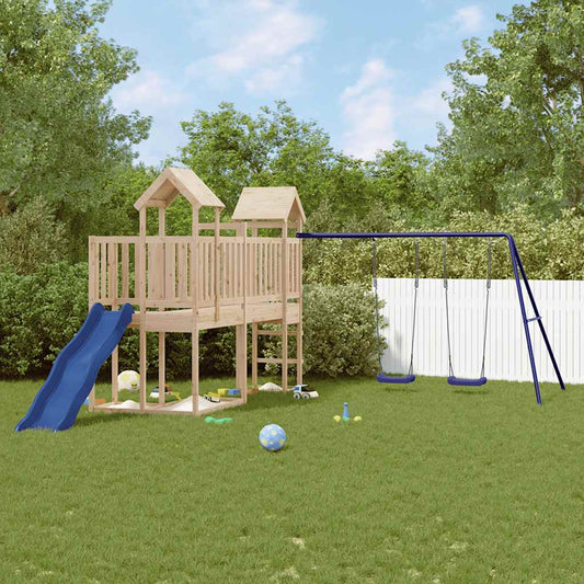 vidaXL Outdoor Playset | Natural wood | Solid pine wood | Large | Seats Many