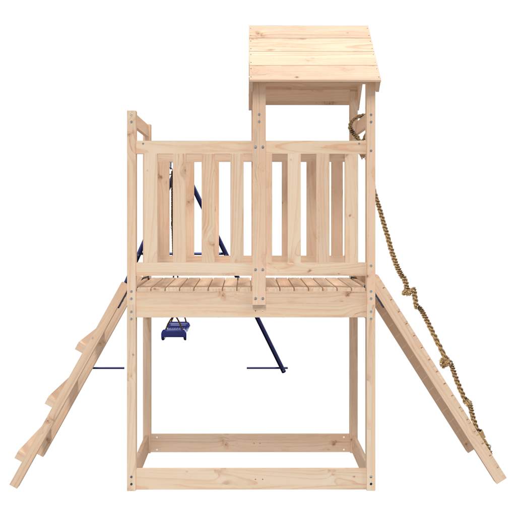 vidaXL Outdoor Playset | Natural wood, Blue