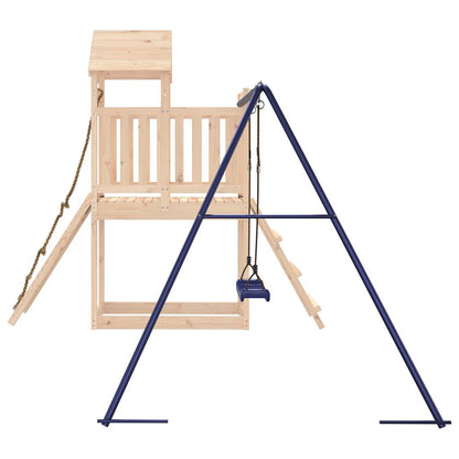 vidaXL Outdoor Playset | Natural wood, Blue