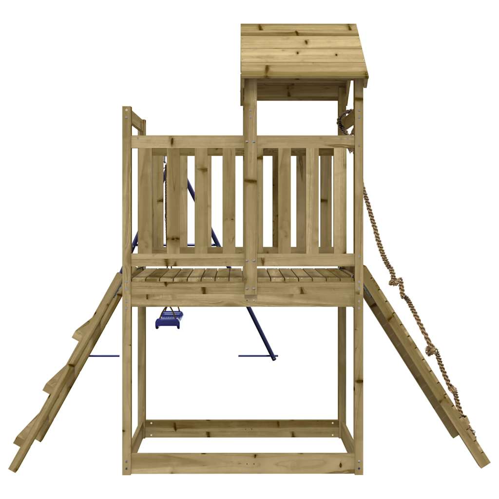 vidaXL Outdoor Playset | Natural wood | Vacuum pressure treated pinewood | Large