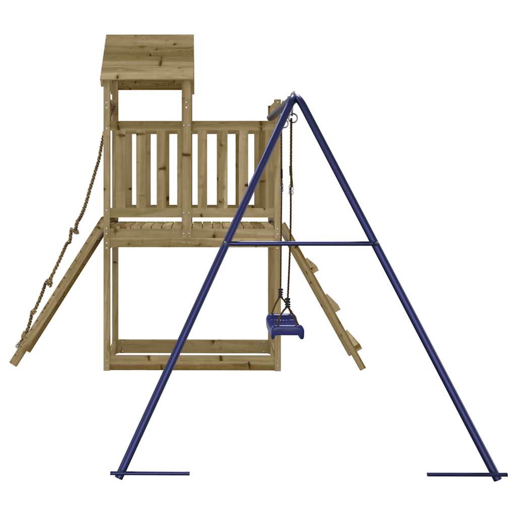 vidaXL Outdoor Playset | Natural wood | Vacuum pressure treated pinewood | Large