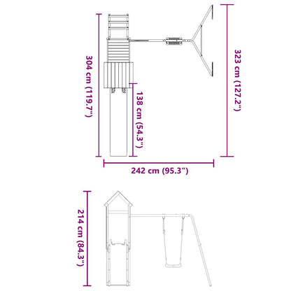 vidaXL Outdoor Playset Solid Wood Pine