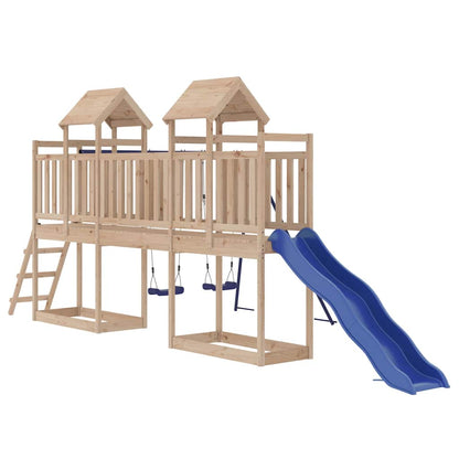 vidaXL Outdoor Playset | Pine Wood Colour with Blue