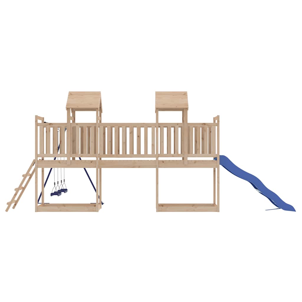 vidaXL Outdoor Playset | Pine Wood Colour with Blue