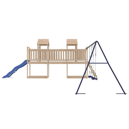 vidaXL Outdoor Playset | Pine Wood Colour with Blue