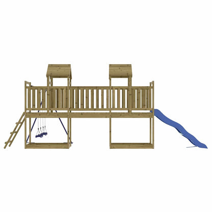 vidaXL Outdoor Playset | Brown | Treated Wood | Large | Adjustable Armrests