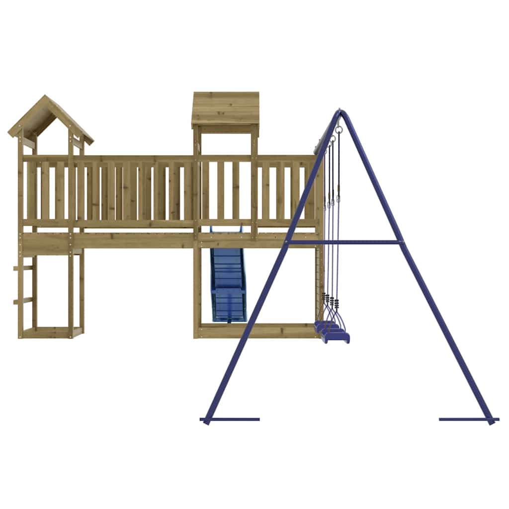 vidaXL Outdoor Playset | Natural pine | Impregnated pine wood | Large | Durable