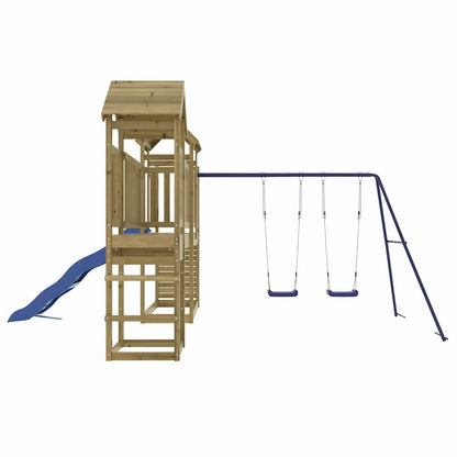 vidaXL Outdoor Playset | Natural pine | Impregnated pine wood | Large | Durable