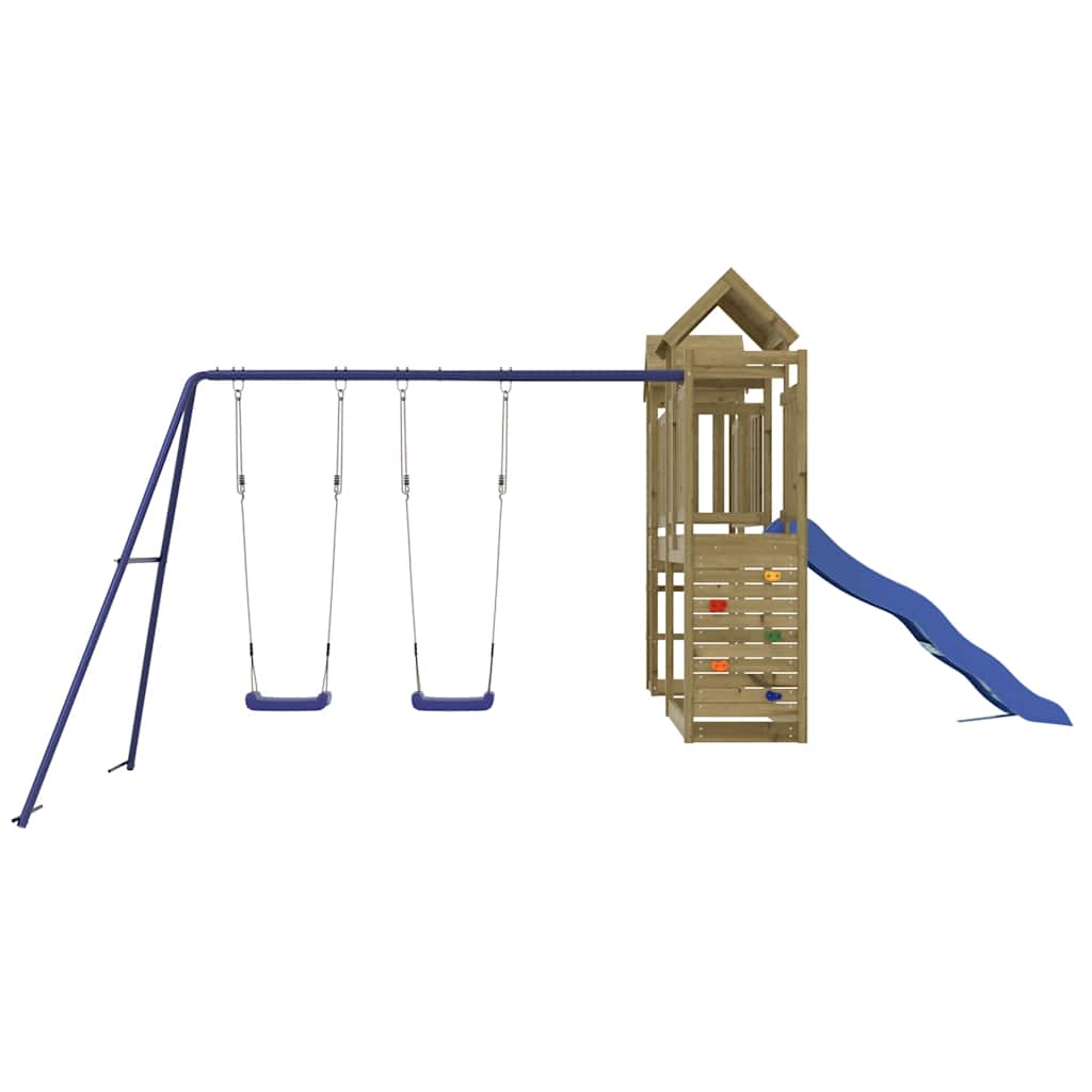 vidaXL Outdoor Playset | Natural pine | Impregnated pine wood | Large | Durable