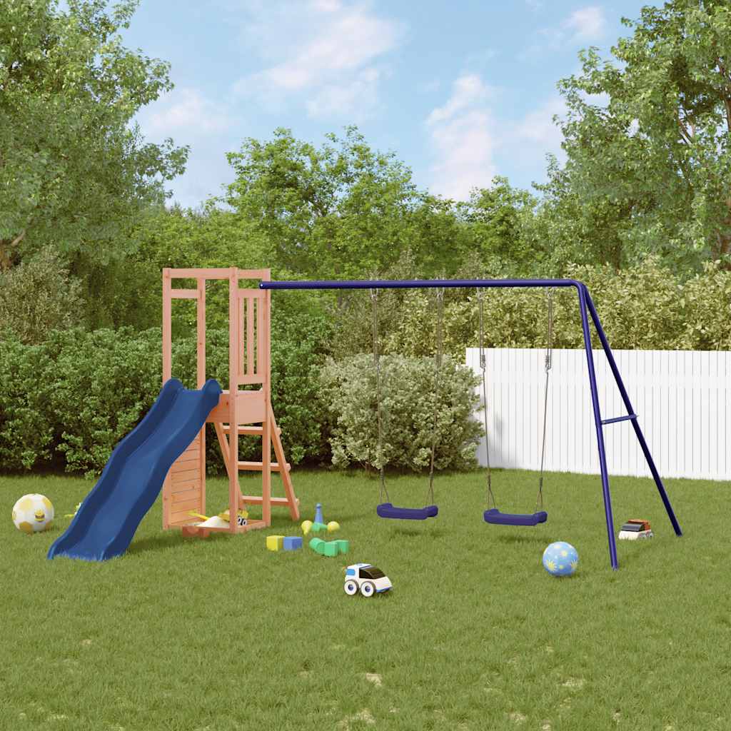 vidaXL Outdoor Playset | Douglas wood and blue