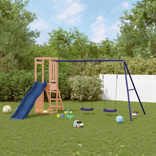 vidaXL Outdoor Playset | Douglas wood and blue