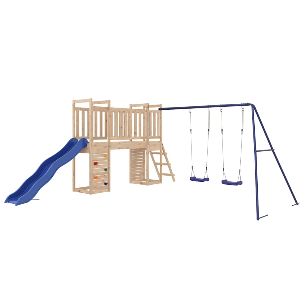vidaXL Outdoor Playset | Natural wood | Solid pine wood | Large | Playground Set