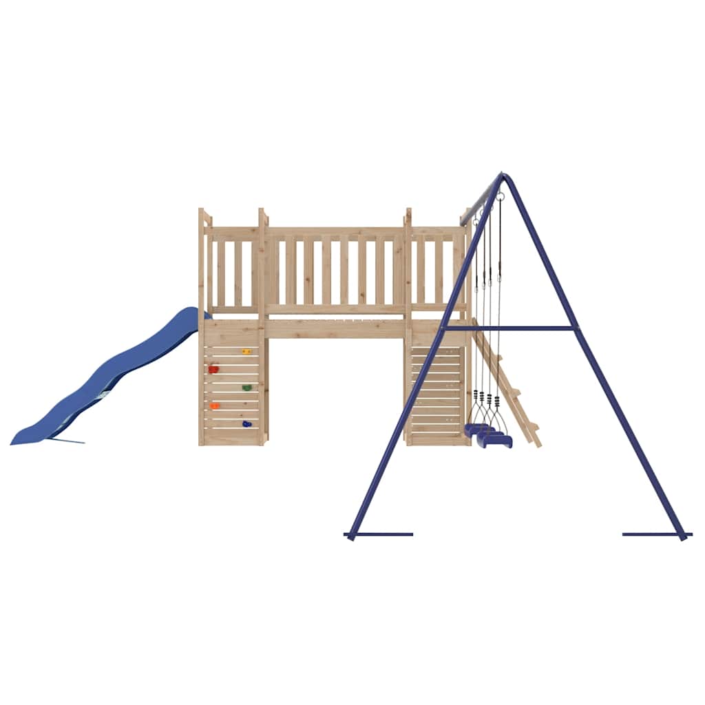vidaXL Outdoor Playset | Natural wood | Solid pine wood | Large | Playground Set