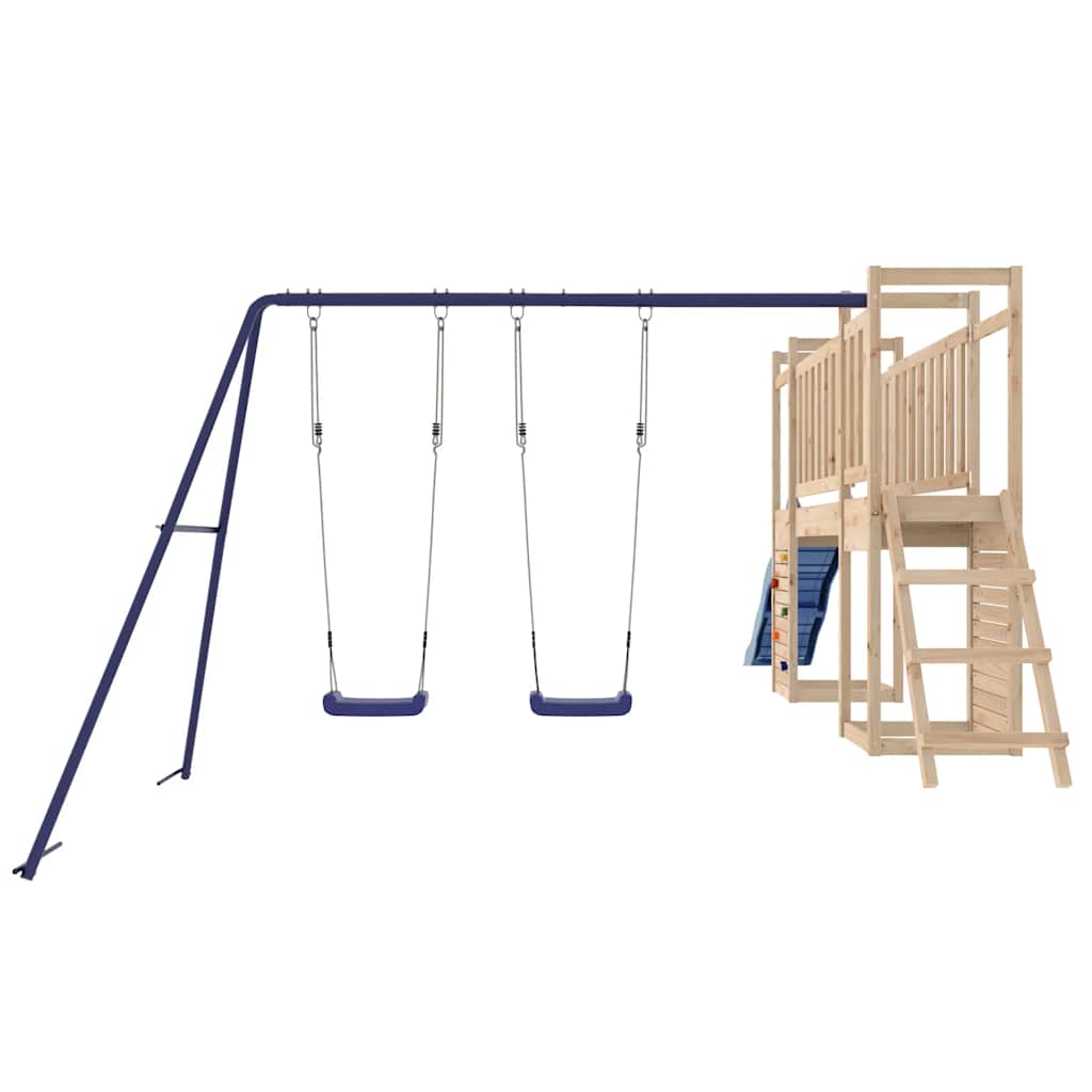 vidaXL Outdoor Playset | Natural wood | Solid pine wood | Large | Playground Set