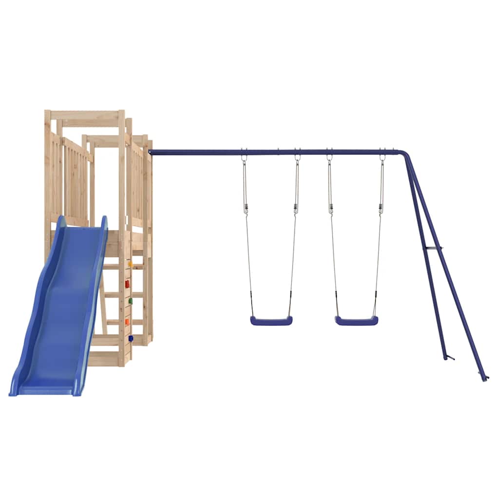 vidaXL Outdoor Playset | Natural wood | Solid pine wood | Large | Playground Set