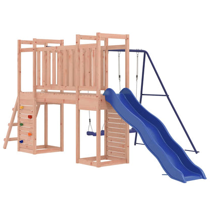 vidaXL Outdoor Playset | Natural Wood/Blue | Solid douglas wood | Large