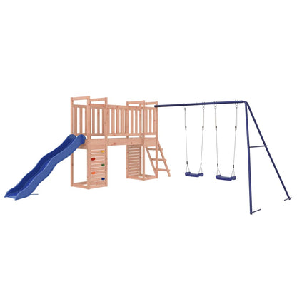 vidaXL Outdoor Playset | Natural Wood/Blue | Solid douglas wood | Large