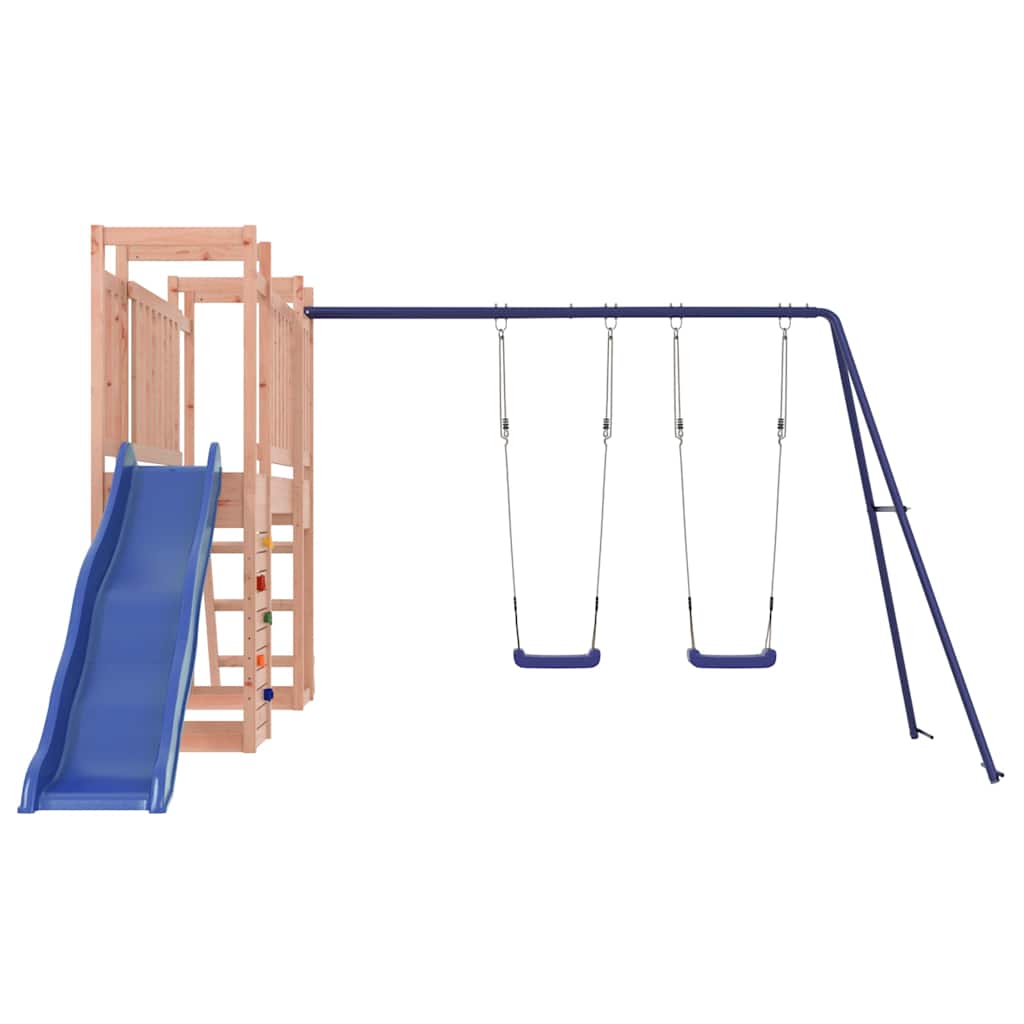 vidaXL Outdoor Playset | Natural Wood/Blue | Solid douglas wood | Large