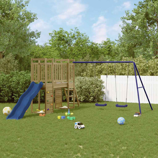vidaXL Outdoor Playset | Pinewood | Vacuum pressure treated | Large | Durable