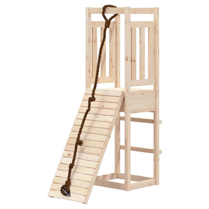 vidaXL Playhouse with Climbing Wall Solid Wood Pine