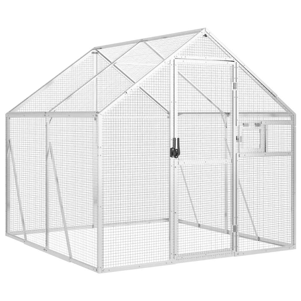 vidaXL Aviary Silver 1.79x2x1.85 m Aluminium
